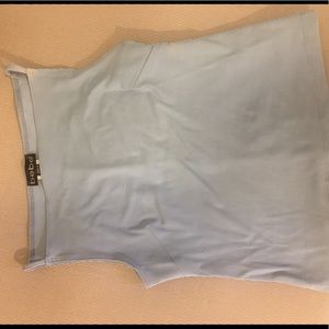 Square neck blue tank